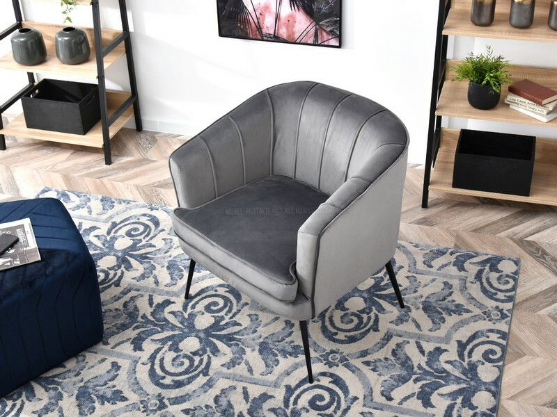 Fotel Etimee F (szürke + fekete)