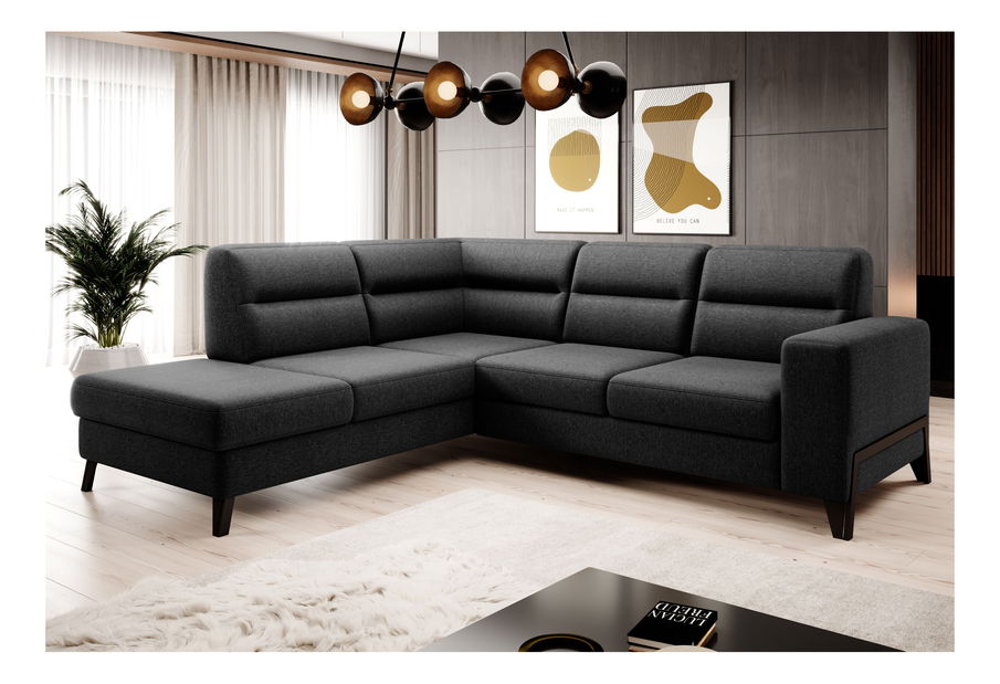 Sarokkanapé Clarice (fekete) (B)