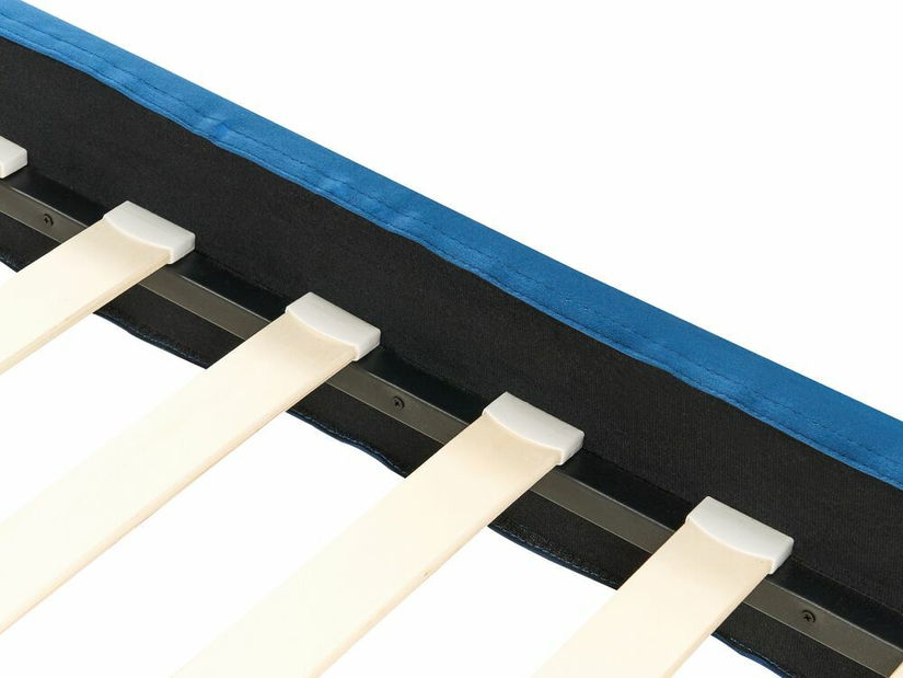 Manželská posteľ 140 cm Ferdinand (modrá) (s roštom)