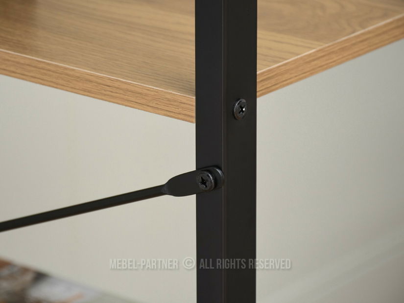 Regál Jeans (dub + čierna)