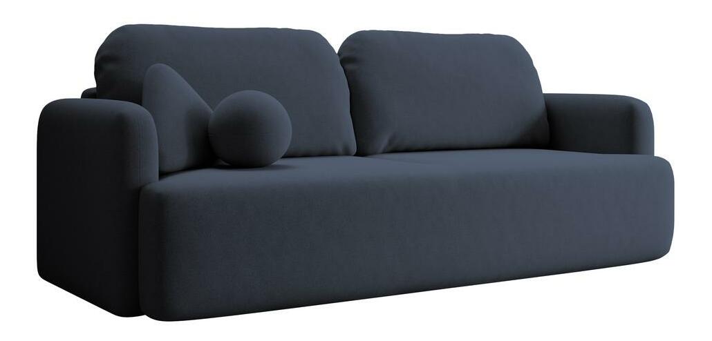Háromszemélyes kanapé Linaki (kék + fekete)
