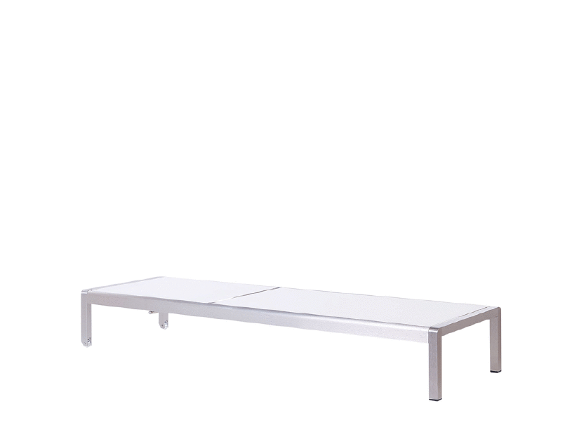 Șezlong pentru grădină FOLI (alb)