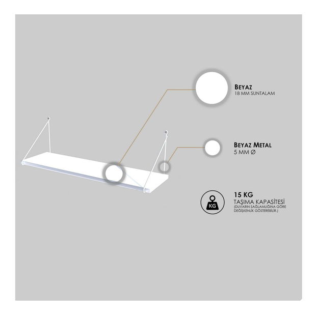 Polica Aaron 2 (bijela)