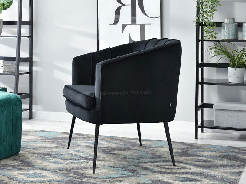 Fotoliu Etimee F (negru + auriu)