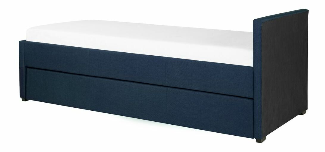 Rozkladacia posteľ 90 cm MERMAID (s roštom) (modrá)