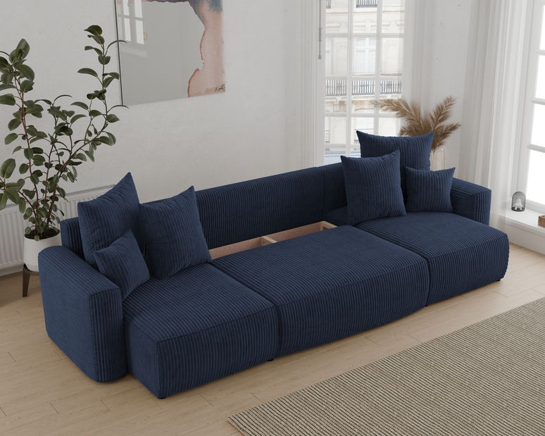 Kutna garnitura Denia U (tamnoplava)