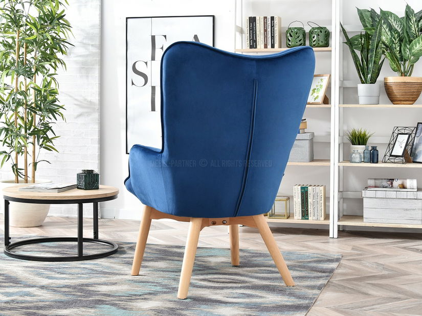 Fotoliu Nutri (albastru marin + fag)