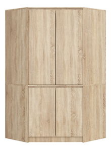 Rohová šatníková skriňa Sumergible (dub sonoma)