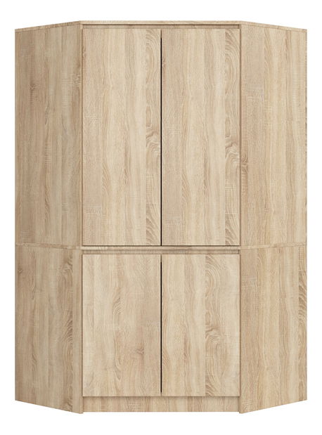 Rohová šatníková skriňa Sumergible (dub sonoma)