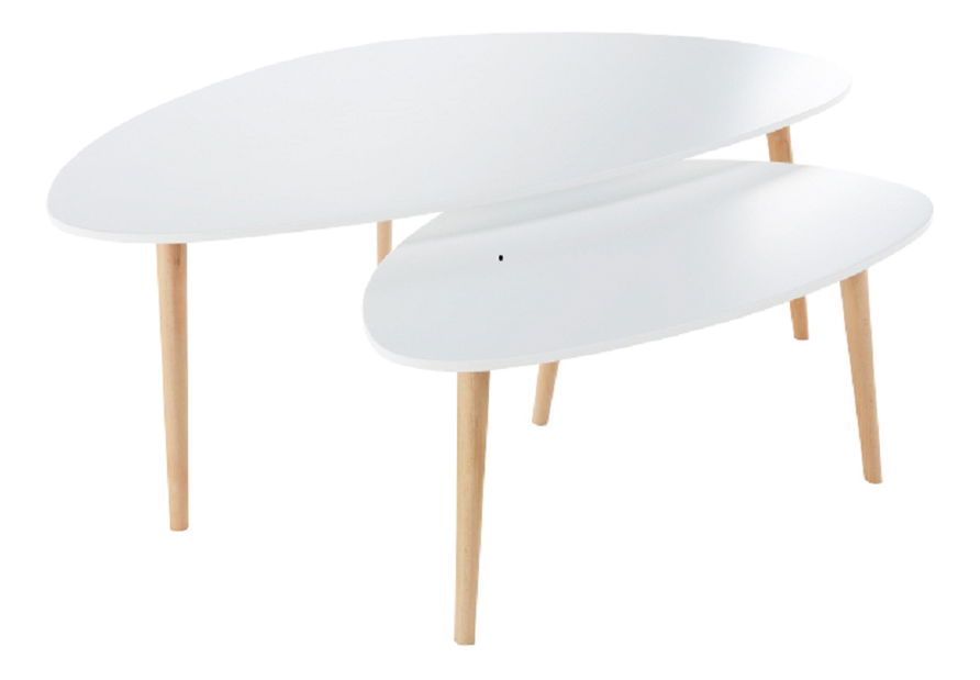 Konferencijski stol Faith (bijela + bukva)