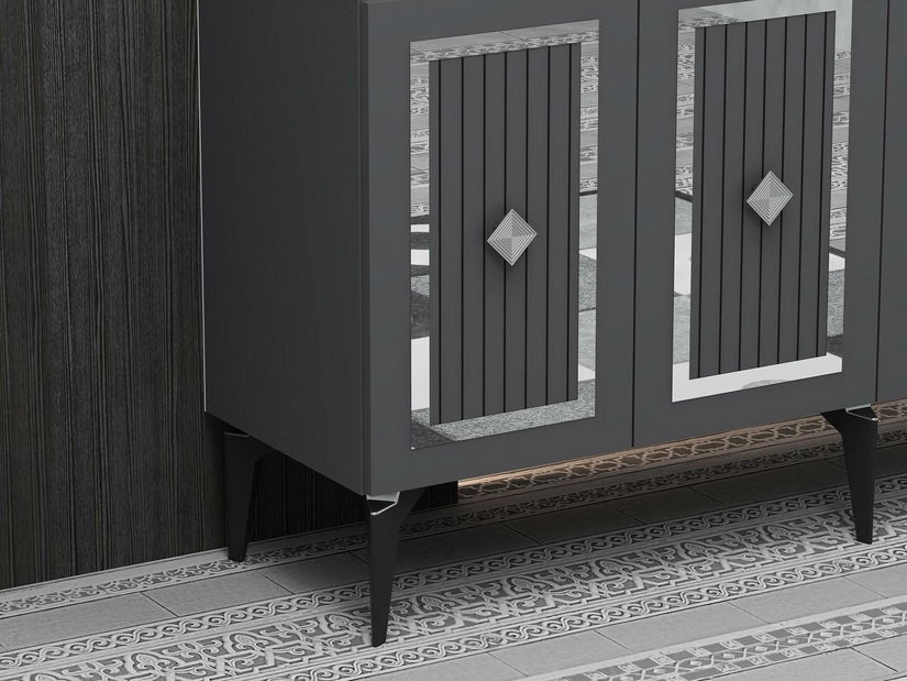 Skrinka Lideke 2 (antracit + strieborná) 