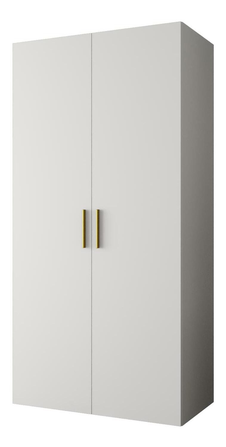 Dulap de haine 100 cm Borry 1 (alb + Auriu)