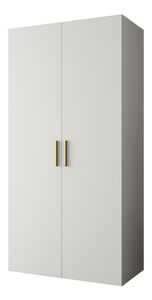Dulap de haine 100 cm Borry 1 (alb + Auriu)