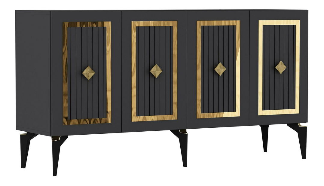 Skrinka Lideke 2 (antracit + zlatá) 