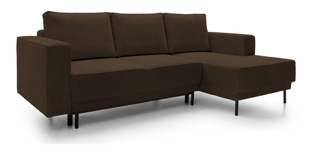 Sarokkanapé Rodriguez mini (J) (sötét bézs + fekete)