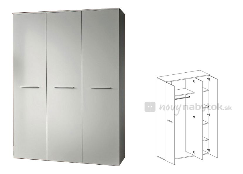 Šatníková skriňa Shelby 23 WW BG