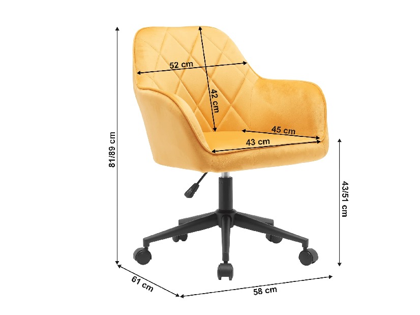 Kancelárske kreslo Sofista (žltá + čierna) 