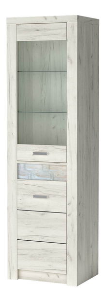Vitrina Indie 04 (s LED rasvjetom) (craft bijela)