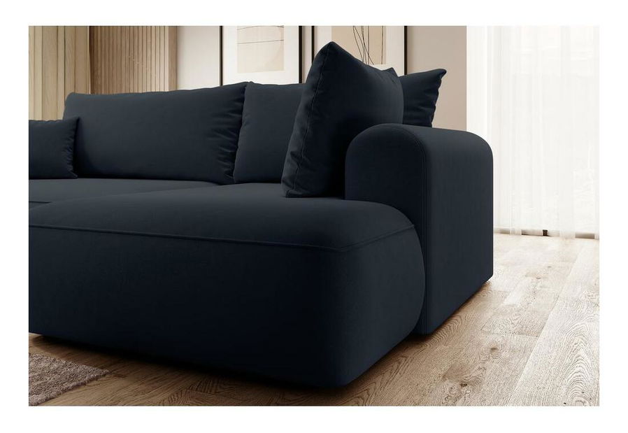 Colțar Olivo II (D) (albastru + negru)