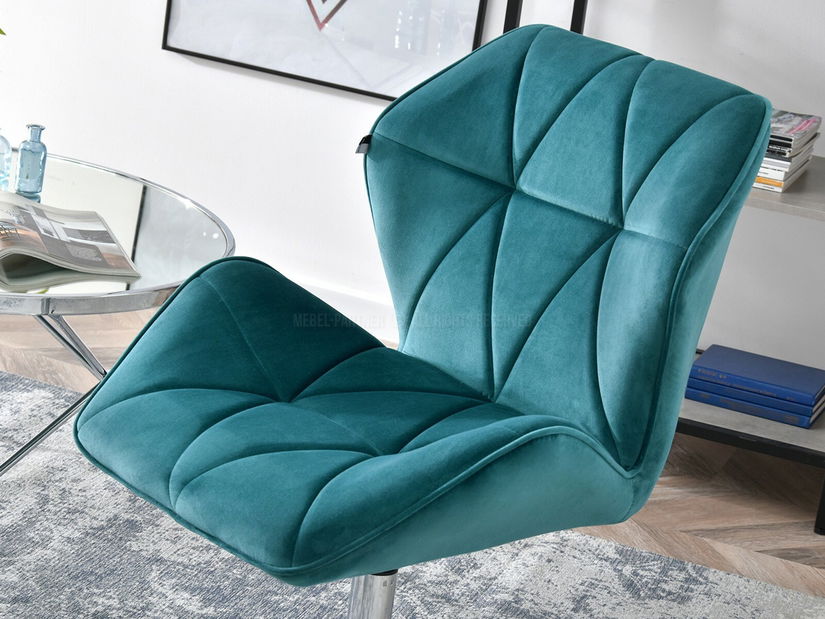 Kreslo Velma S (tyrkysová + chrómová)