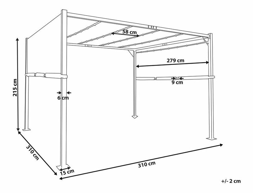 Pergola Parza (szürke)