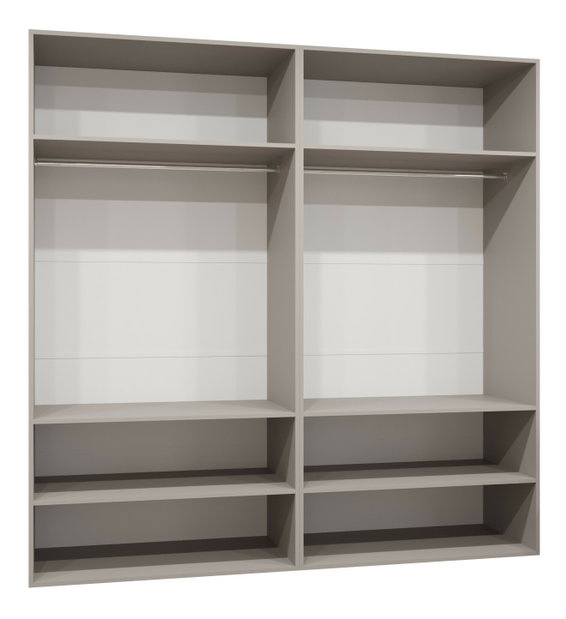 Dulap de haine 200 cm Borry 2 (Negru + Auriu)