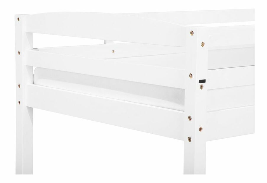 Pat etajat 90 cm RESPOND (alb) (cu somieră și sp. depozitare)