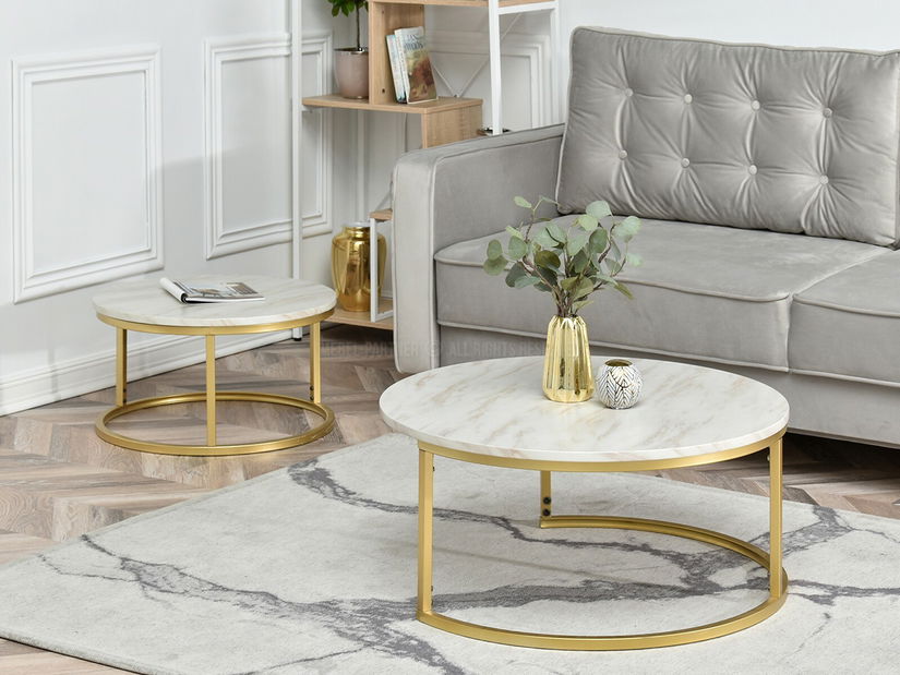 Stolić za kavu Kolja Zest Xl (bež + zlatna)