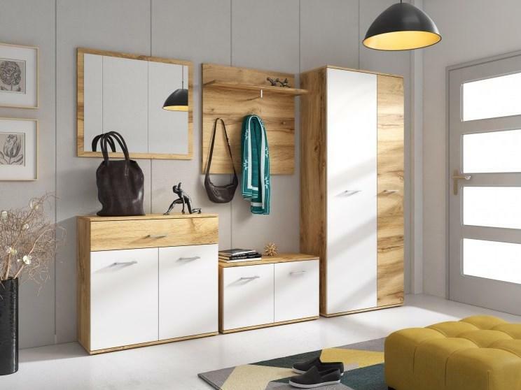 Mobilier hol Sankt 1 (stejar wotan + alb mat)