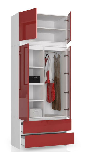 Suprastructură pentru dulap Sashka (Roșu lucios)