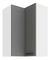 Felső sarok konyhaszekrény Lucid 60x60 GN-90 2F (90°) (korpus: fehér + front: mdf porszürke)