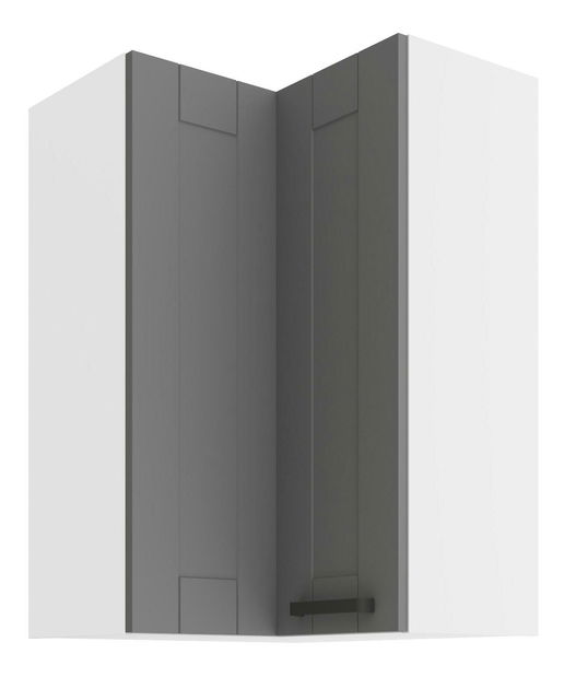 Gornji kutni kuhinjski ormarić Lucid 60x60 GN-90 2F (90°) (korpus: bijela + front: mdf dustgrey)
