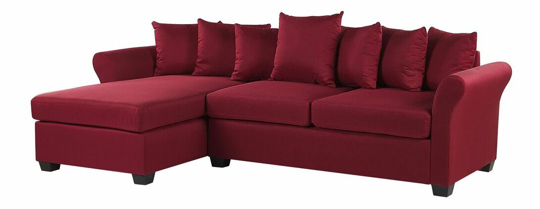 Sarokkanapé VENNA (sötétpiros) (B)