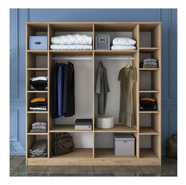 Dulap de haine Bastet 114 (nuc + alb)