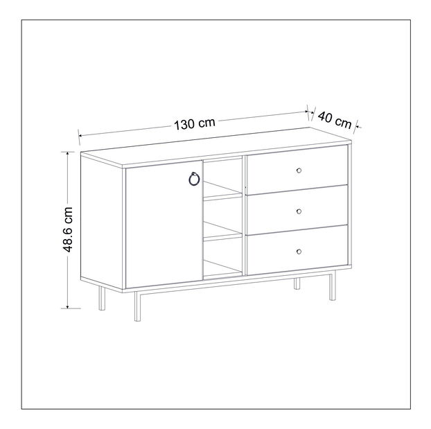 Komoda Norbie (antracit)