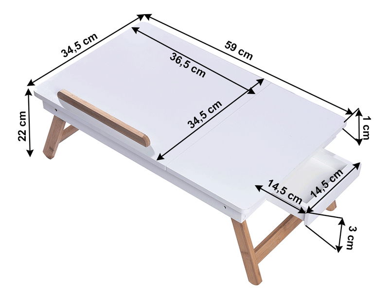 Masă PC Merle (alb)