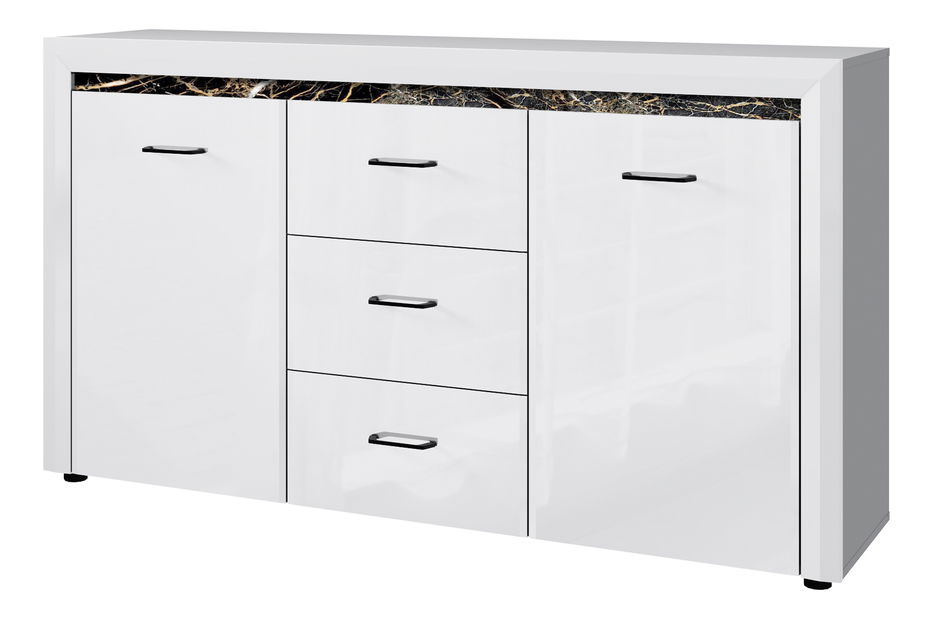 Komoda Wanetta (bijela sjajna)