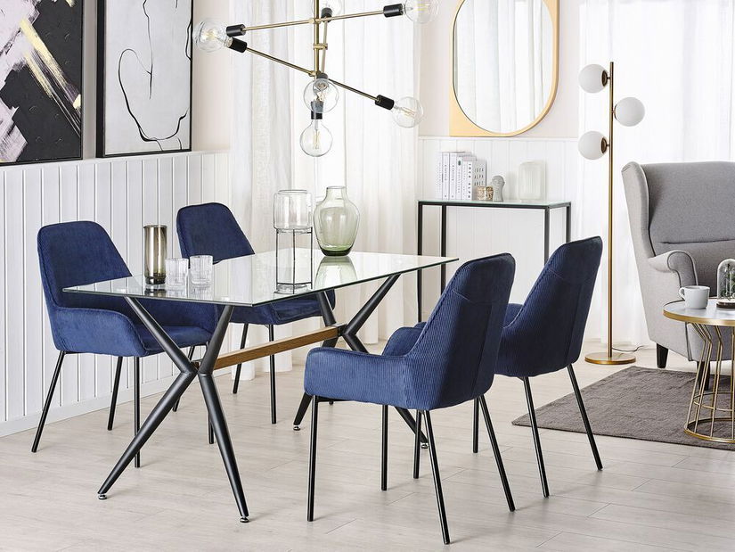 Masă de sufragerie Sham (transparent) (pentru 4 persoane)