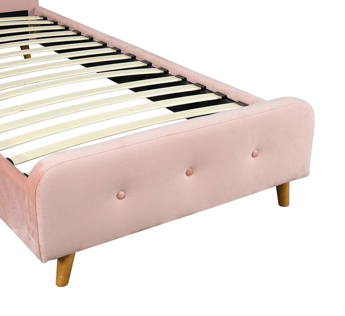 Pat de o persoană 90 cm Molecular (roz) (cu somieră)