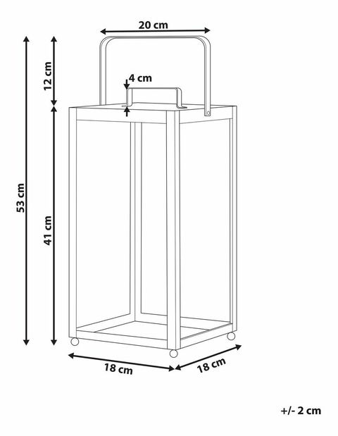 Gyertyatartó 41 cm Lepza (fekete)