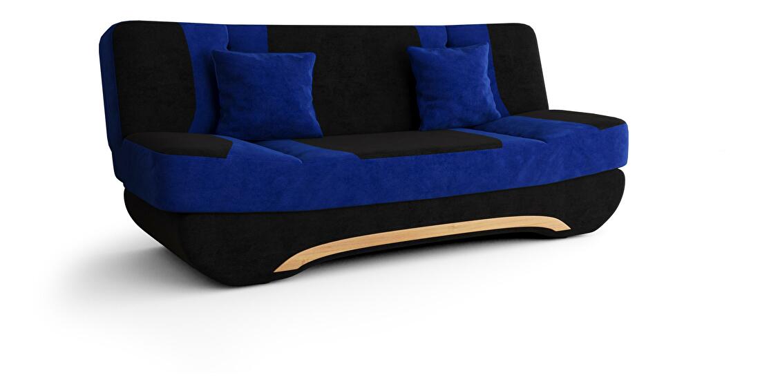 Háromszemélyes kanapé Boalla (fekete + kék)