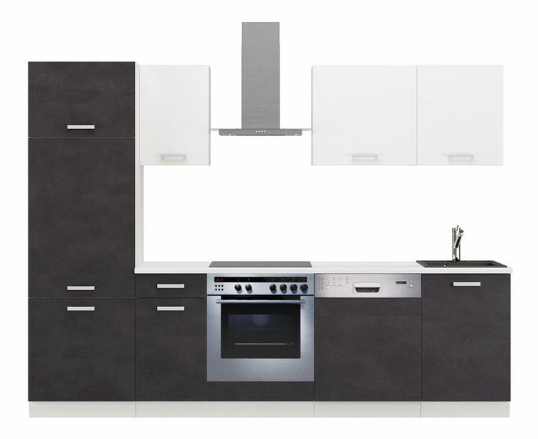 Kuchynská linka 270 cm Tonislav Matera Biela 270 (matera + biela)