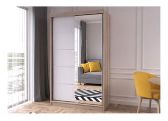 Dulap de haine Nestor 05 (stejar sonoma + alb)