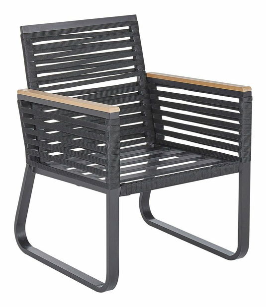 Set 2 ks. záhradných stoličiek Carisa (čierna)