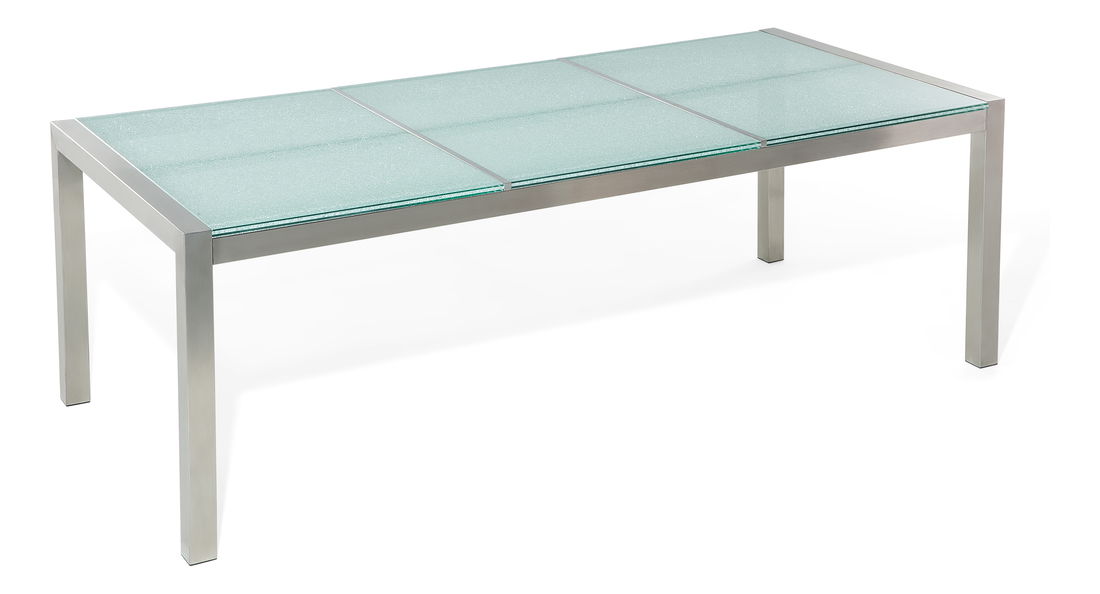 Kerti étkező szett Grosso (fekete) (üveglappal 220x100 cm) (fekete szék)