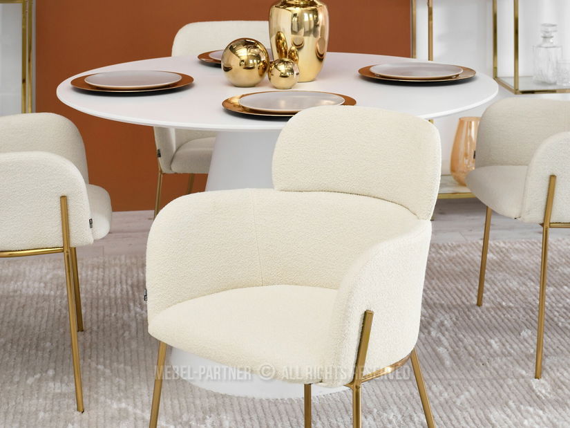 Szék Baggie K (krém + arany)