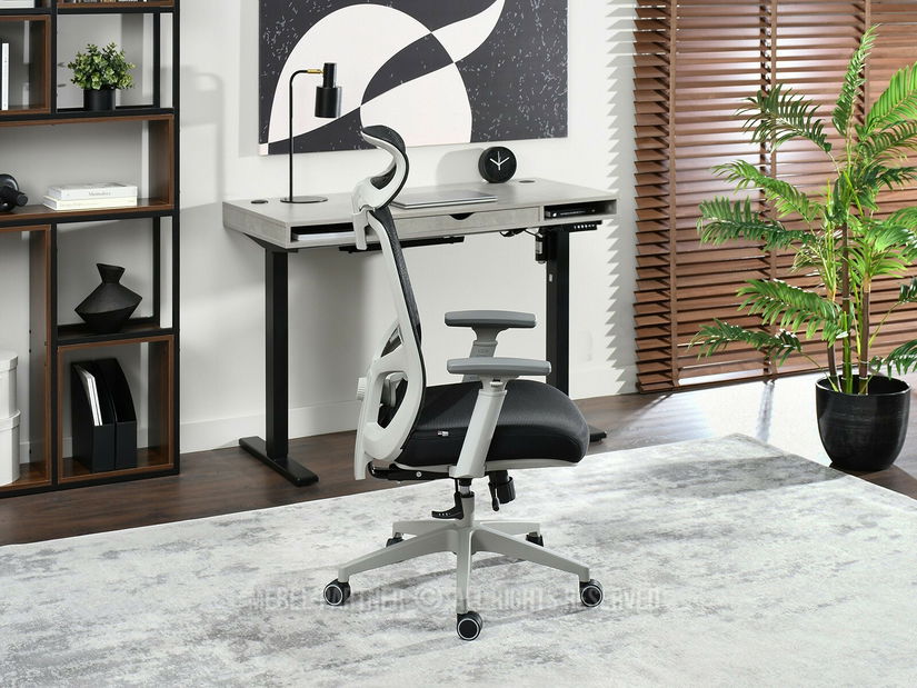 Fotoliu de birou Largindo (negru + gri)