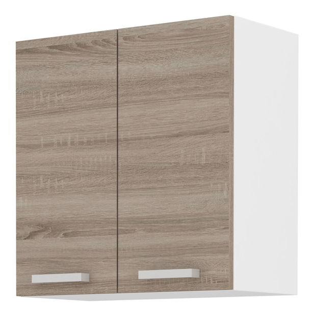 Dulap superior de bucătărie Domton 60 G-60 2F (alb + stejar sonoma truflă)