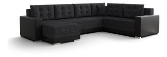 Rohová sedačka v tvare U Odyssey 3 (čierna + sivočierna) (P)