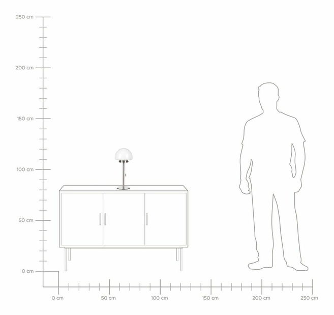 Lampă de masă Morza (argintiu)